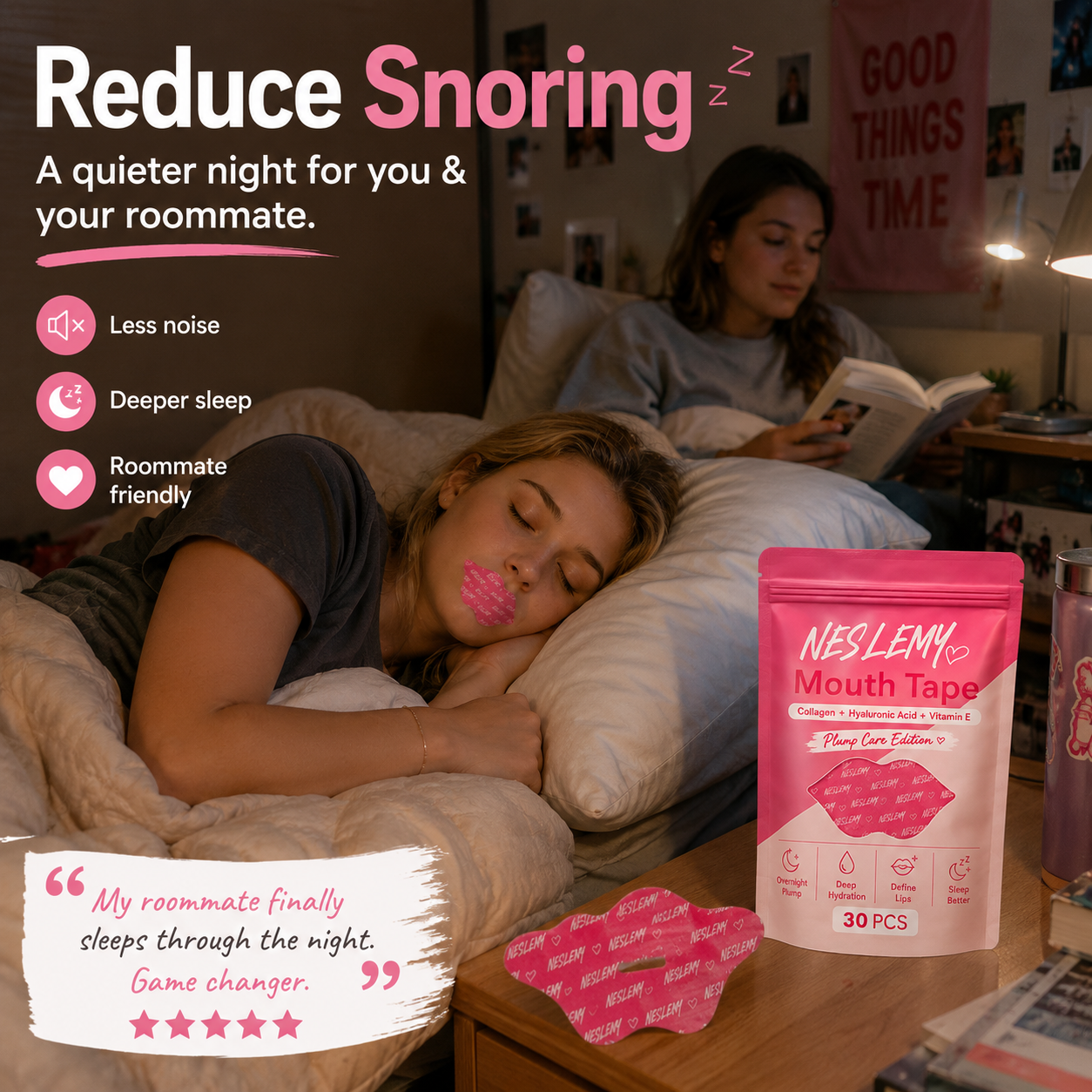 Back‑to‑School Dorm Must‑Have | NESLEMY Sleep Mouth Strips😴
