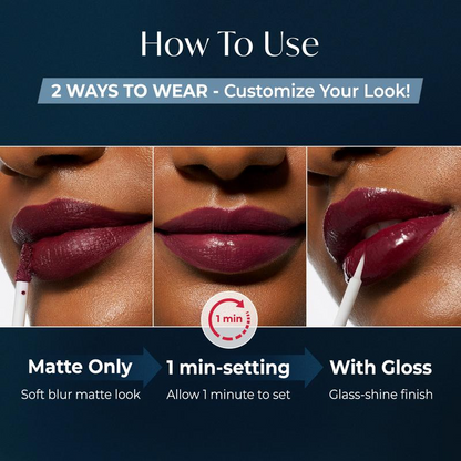 Fularvest Perfect Twin Lip — Dual-Ended Liquid Lipstick with Velvet Matte Color and Glossy Shine