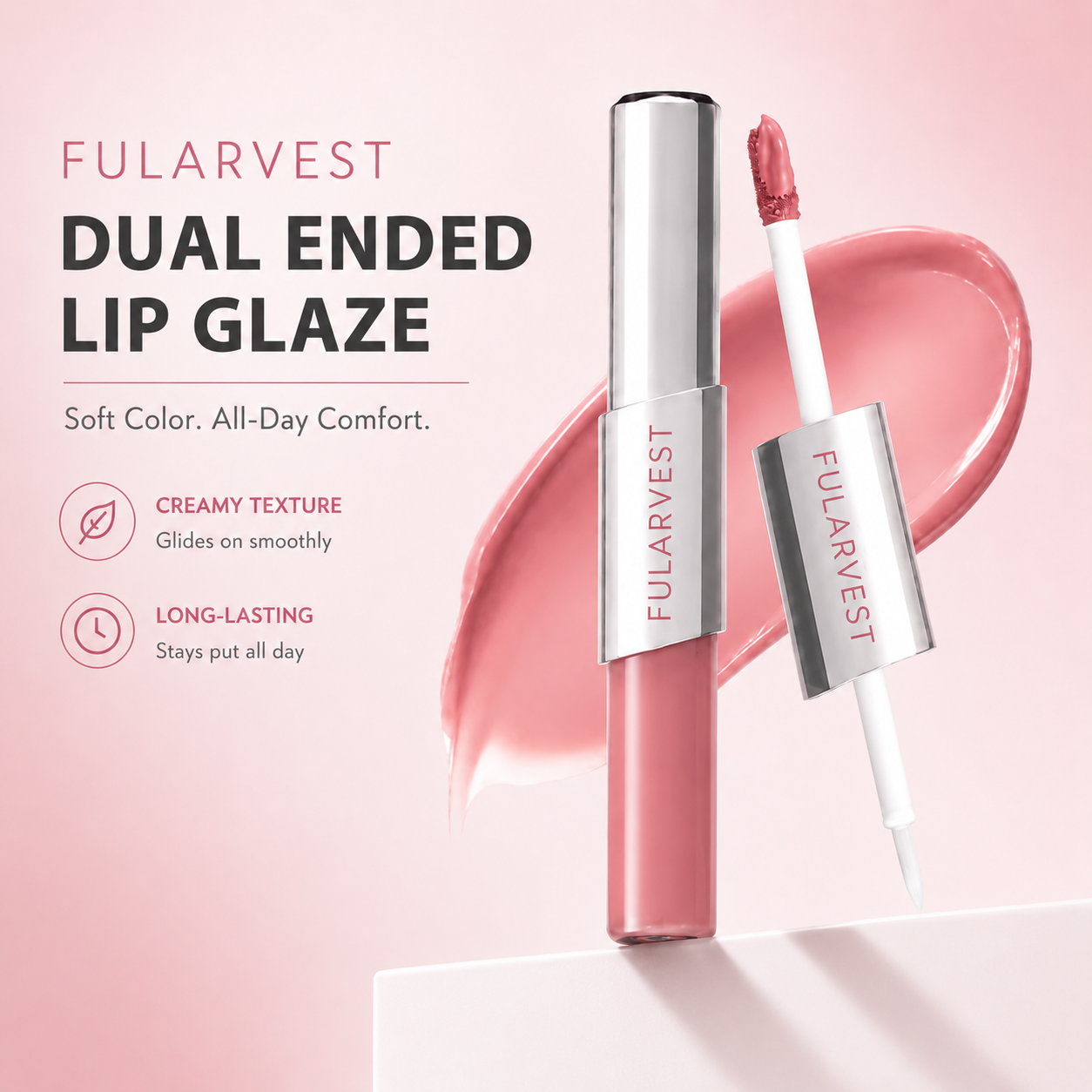 Fularvest Perfect Twin Lip — Dual-Ended Liquid Lipstick with Velvet Matte Color and Glossy Shine