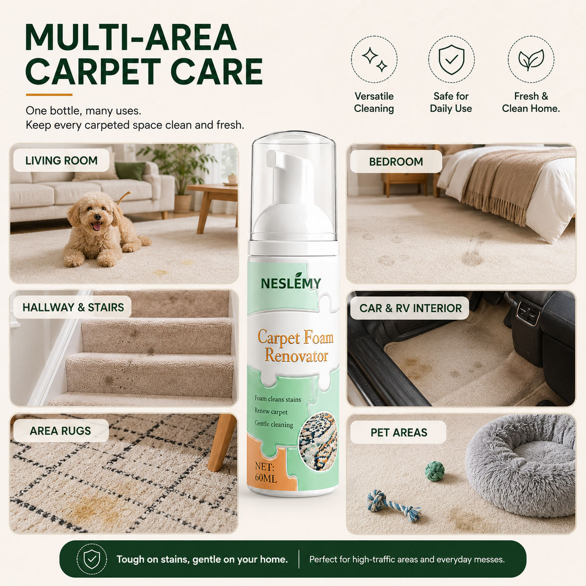 NESLEMY Carpet Stain Removal Foam