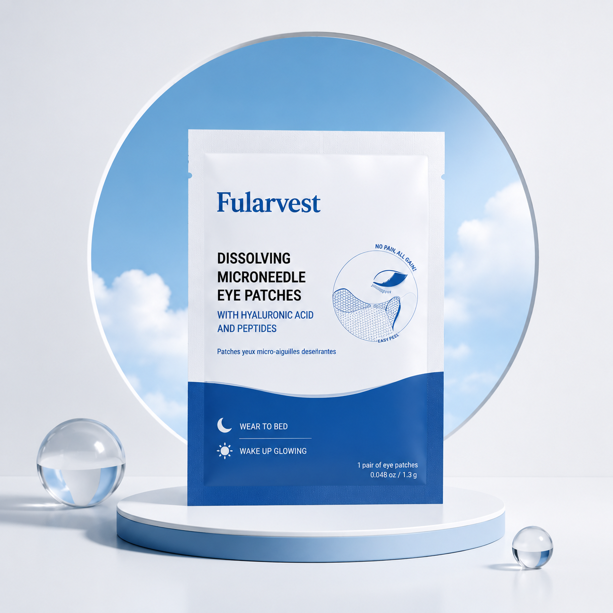 Dissolving Microneedle Eye Patches