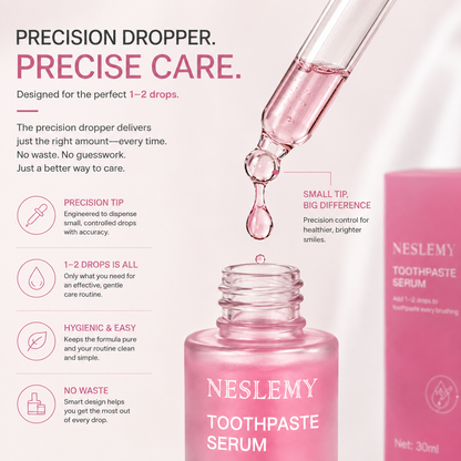 NESLEMY  Toothpaste Serum, Add 1‑2 Drops To Toothpaste For Brighter Enamel‑Friendly Smile😄
